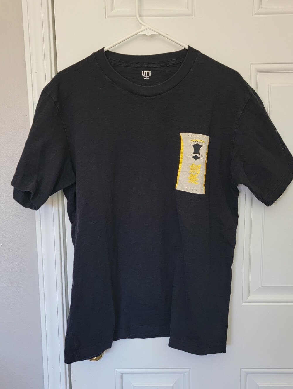 Uniqlo UT Kenbishi Japanese Graphic Black T-Shirt Mens Size XL 100% Cotton